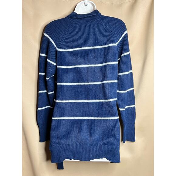 Rebecca Taylor Blue Striped Turtleneck Sweater S - Picture 8 of 14